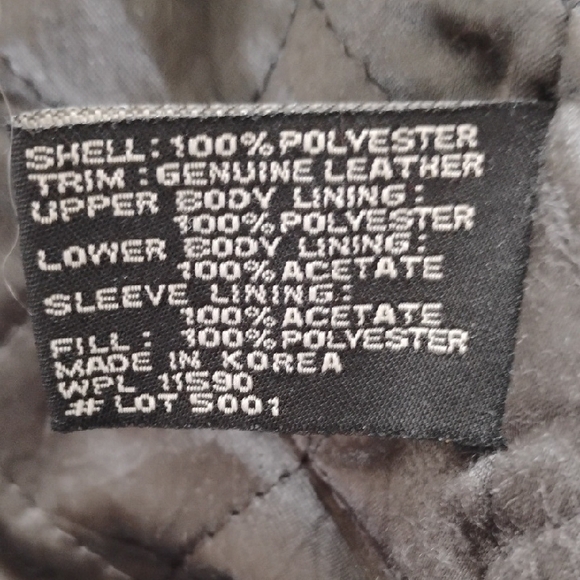 Weatherproof Vintage Men's Black Bomber Jacket with Brown Collar - Picture 5 of 5